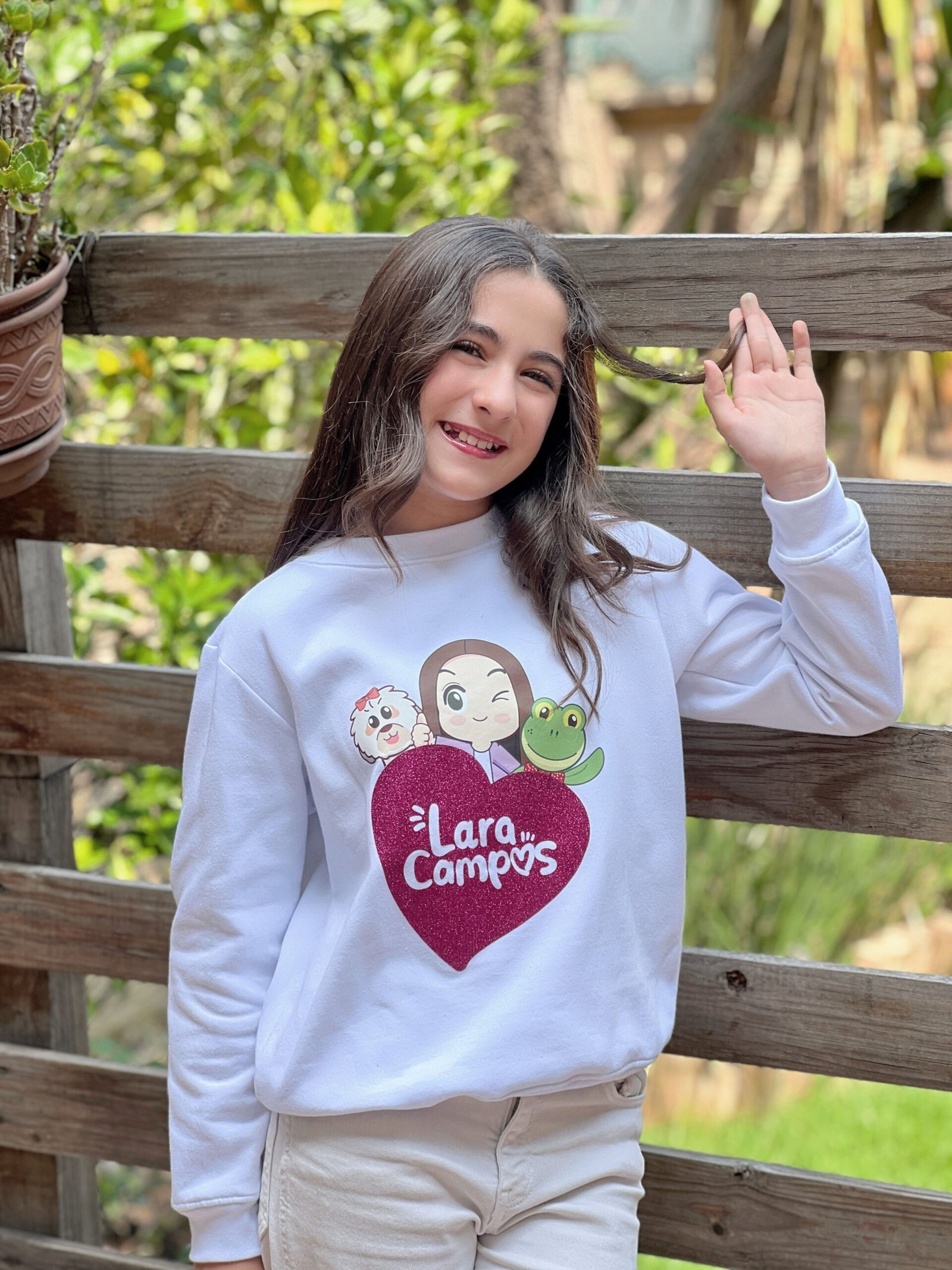 Sudadera Amigos corazón glitter