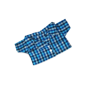 Camisa azul de cuadros