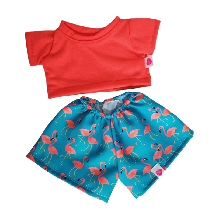 Set traje de baño flamingos